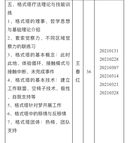 020年秋季（总第三届）心理咨询师